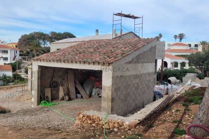 House under construction in Es Canutells, South coast, Menorca.