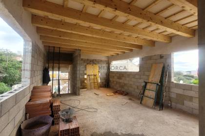 House under construction in Es Canutells, South coast, Menorca.