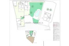 Plans Maison de campagne avec piscine et maison supplémentaire à Alcaufar