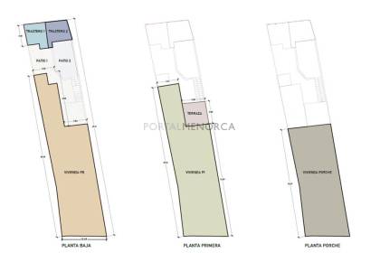 Immeuble composé de deux logements avec patio à Mahón.