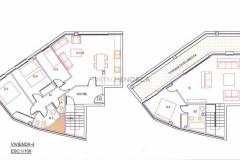 Blueprints Plot for 4 apartments in Mahon
