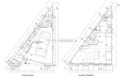 Blueprints Plot for sale near the center of Mahón