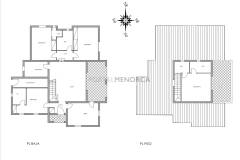 Planos Casa de Campo de cinco habitaciones y cuatro baños