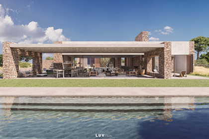 Terrain avec permis de construire accordé pour une magnifique villa de 280m2 avec piscine