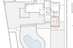 Planos Chalet con licencia turística de cuatro dormitorios y dos baños y piscina....