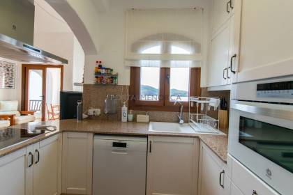 Front line apartment in Playas de Fornells.